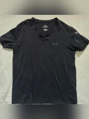 A|X Armani Exchange Black V-Neck Tee